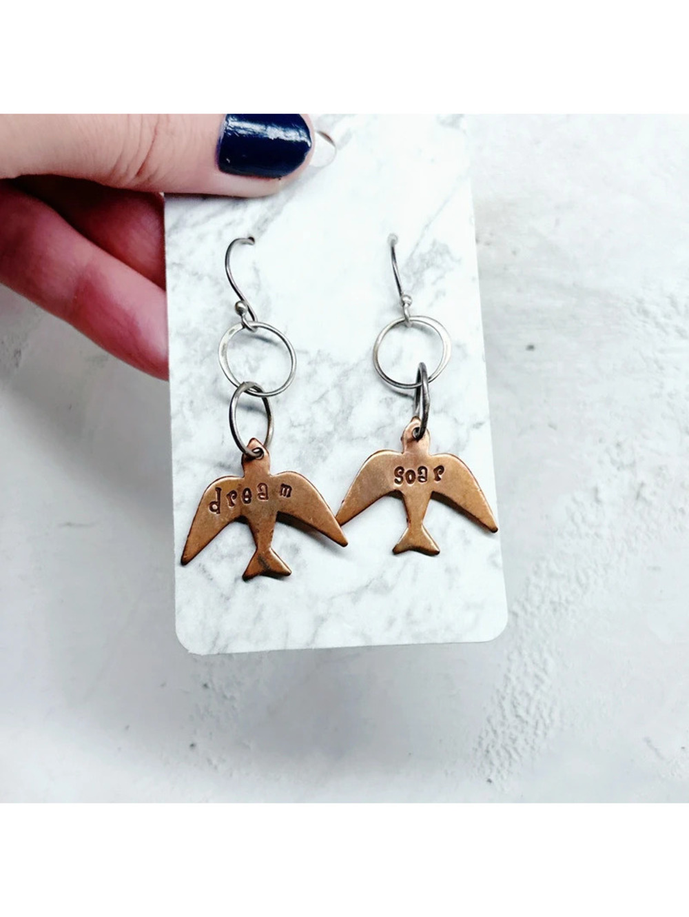 1062mc. Handmade Bird Earrings